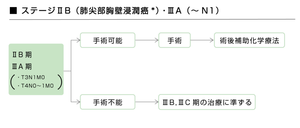 肺がんⅡB・ⅢA(_N1)治療方針ガイドライン