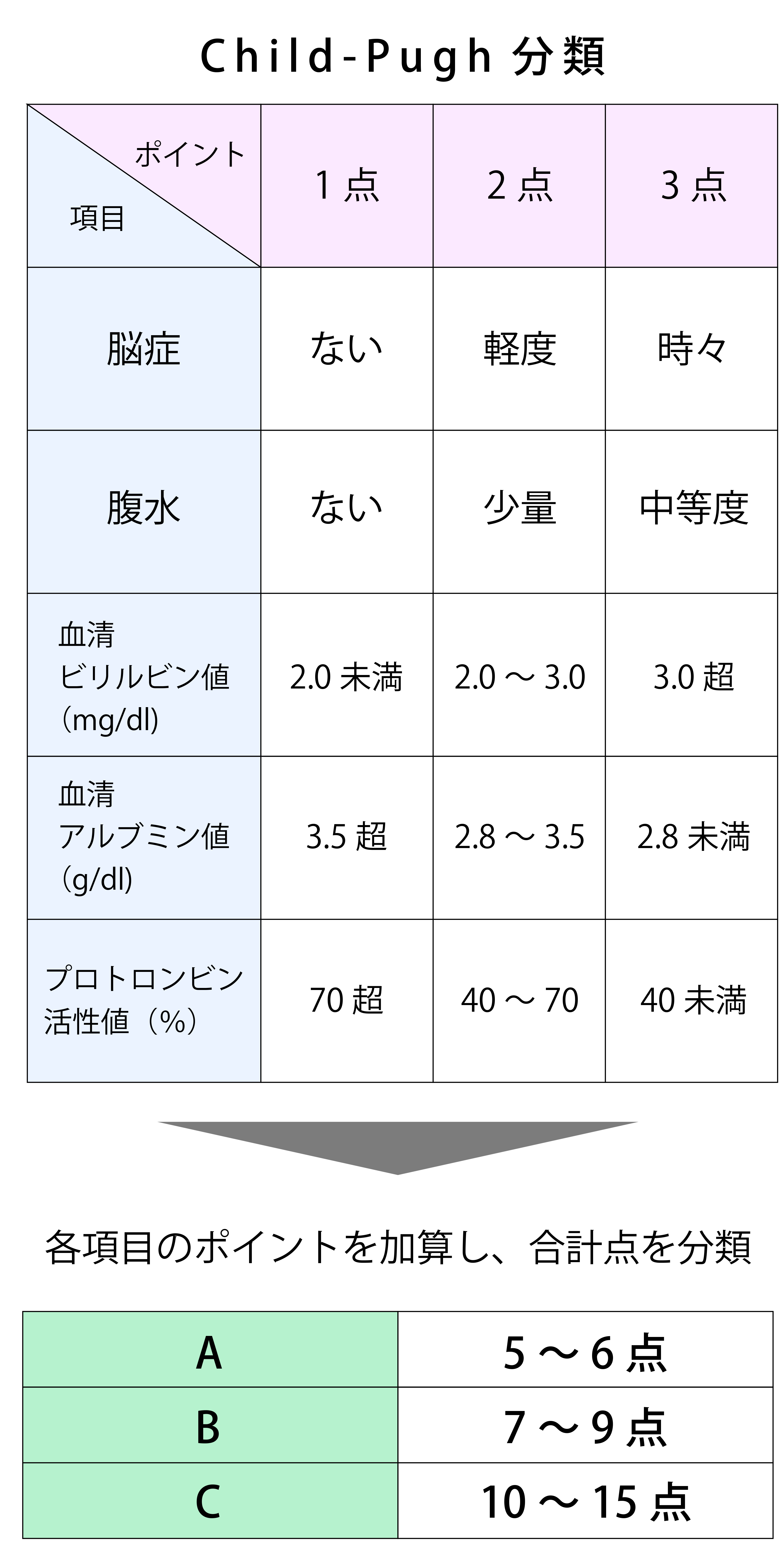 child-pugh分類